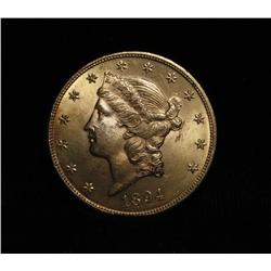 1894-p $20 Liberty Head Gold Double Eagle Grades Choice Uncirculated ms64
