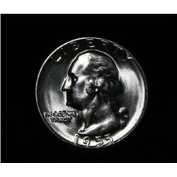 1955-p Washington Quarter 25c Grades Gem Uncirculated ms66