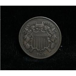 1868 2 Cent Piece Grades au50