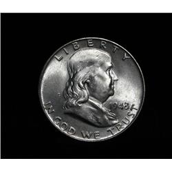 1948-p Franklin Half Dollar 50c Grades Gem Uncirculated ms65 FBL