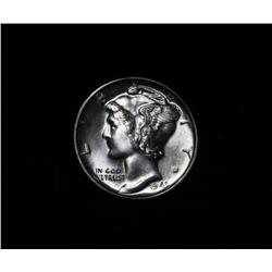 1943-d Winged Liberty Head 'Mercury' Dime 10c Grades ms64 FSB