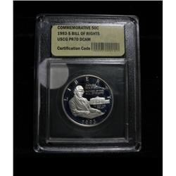 1993-s James Madison & The Bill of Rights Commemorative Silver 50c Graded PR70 DCAM