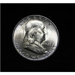 1948-d Franklin Half Dollar Grades Gem Uncirculated ms65 FBL