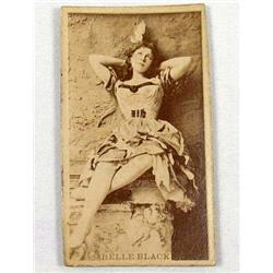 C. 1890'S ACTRESS BELLE BLACK SWEET CAPORAL CIGARETTE CARD