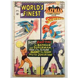 1967 "WORLD'S FINEST" COMIC BOOK NO. 166 W/ BATMAN & SUPERMAN - 12 CENT COVER