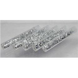 LOT OF 5 VIALS OF SILVER FLAKES