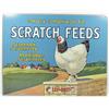 Image 1 : SCRATCH FEEDS METAL ADVERTISING SIGN - APROX. 12.5" X 16"