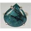 Image 1 : STERLING SILVER GREEN MOONSTONE RING - SZ. 9.5 - 24.2 CTW