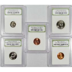 LOT OF 5 INB CASED COINS