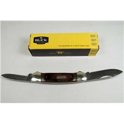 BUCK CAMOE KNIFE W/ WOOD GRAIN HANDLE