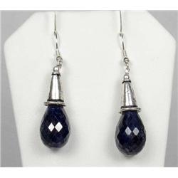 PAIR OF NATURAL BLUE SAPPHIRE EARRINGS - 52.2 CT. TW