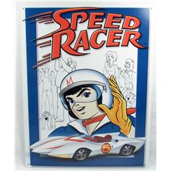 SPEED RACER METAL SIGN - APROX. 12.5" X 16"