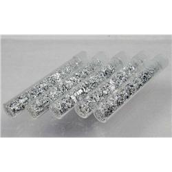 LOT OF 5 VIALS OF SILVER FLAKES