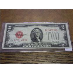 1928-G US TWO DOLLAR NOTE RED SEAL