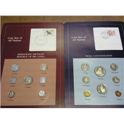SRI LANKA & SWITZERLAND COIN & STAMP SETS (UNC)