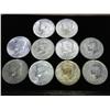 Image 1 : 10 ASSORTED 40% SILVER KENNEDY HALF DOLLARS