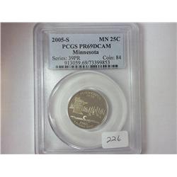 2005-S MN QUARTER PCGS PR69DCAM