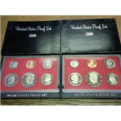 2-1980 US PROOF SETS