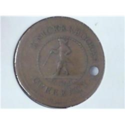 CIVIL WAR TOKEN KNICKERBOCKER CURRENCY