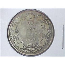 1928 CANADA 25 CENTS (SILVER)