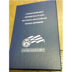 US MINT JEFFERSON $ COIN HISTORICAL SIGNATURE SET