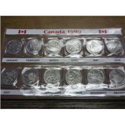 1999 CANADA QUARTER OF THE MONTH SET (UNC)