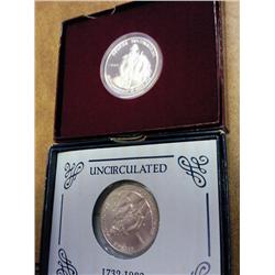 1982-D/S WASHINGTON HALF DOLLARS (UNC 7 PF)