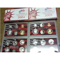 2004 & 05 US SILVER PROOF SETS 2 SETS