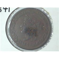 1841 HARD TIMES TOKEN HT-64 MINT DROP (EXTRA FINE)