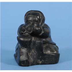Inuit Sculpture of a Hunter with Binoculars by Eli Elijassiapik 1912-1972 Port Harrison, Que E9-915 