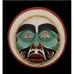 Jerry Smith Kwakiutl Moon Mask 9" D.  Good Condition