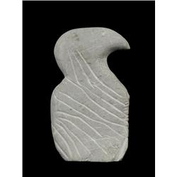 Inuit Bird Sculpture E2-167 Attributed to Iquilik Family - Baker Lake Signed in Syllabic 6" H.  Good