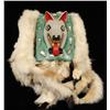 Image 1 : Northwest Coast Wolf Frontlet with Ermine Trim and Trailer ca. 1920 8" H. 6 1/2" W. (Mask) 36" L. (w