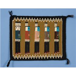 Navajo Yei Rug Woven by Rosalind Begay 14"x 18"  Fine Condition