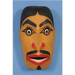 Salish Portrait Mask by Eric Baker 10" H. 6" W.  Good Condition