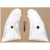 Image 1 : Pair of early pearl grips for a Smith &  Wesson K-frame DA revolver in overall fine  condition showi