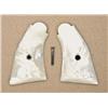 Image 2 : Pair of early pearl grips for a Smith &  Wesson K-frame DA revolver in overall fine  condition showi