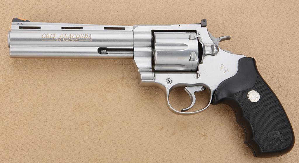 Colt Anaconda Model DA revolver with factory blue plastic carry case ...