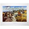 Image 1 : Lot of 7 prints consisting of: A) "The Smoke  Signal" by Frederic Remington. Image size  approx. 16 