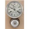 Image 1 : Seth Thomas old circular nickel plated ship’s  clock with alarm bell mounted on the bottom,  approx.