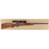 Image 1 : Kimber 22HS model bolt-action sporting rifle  with fluted 24” barrel, checkered wood stock,  mounted