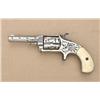 Image 2 : Hopkins & Allen Model XL No. 3 spur trigger  engraved revolver, .30 cal., 3” octagon  barrel, nickel