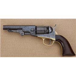 Colt Pocket Model Navy percussion revolver,  .36 cal., 4-1/2” octagon barrel, blue and  case hardene