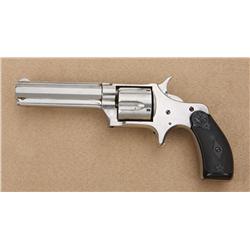 Remington Smoot No. 3 spur trigger, square  butt revolver, .38 cal., 3-3/4” barrel,  nickel finish,