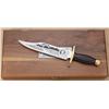 Image 1 : Commemorative Bowie Knife, Republic of Texas  series, showing engraved commemorative motifs  of the 