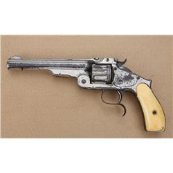 Smith & Wesson Model 3 Russian Third Model  Single Action revolver, .44 cal., 6-1/2”  barrel, nickel