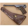 Image 1 : Colt Woodsman .22 caliber semi-automatic  pistol, blued finish, checkered wood grips,   serial #8509