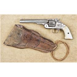 Smith & Wesson Schofield .45 cal. revolver,  nickel plated, pearl grips, commercial model,  #6336 wi
