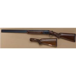 Perazzi pigeon gun, 12ga over/under, early  manufacture, cased with extra stock and  accessories, se