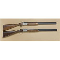 Pair of Bernadelli Orion 12ga over/under  shotguns nicely engraved, English style  straight pistol g